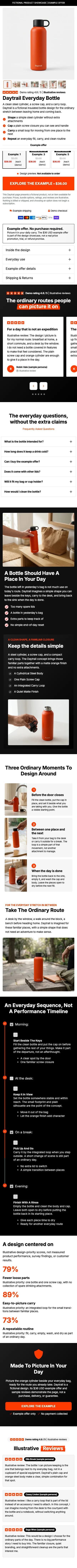 Sales Page 2: Daytrail Everyday Bottle. Orange Example.