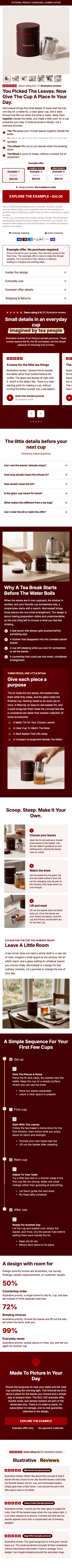 Sales Page 2: Morrowleaf Tea Kit. Burgundy Example.