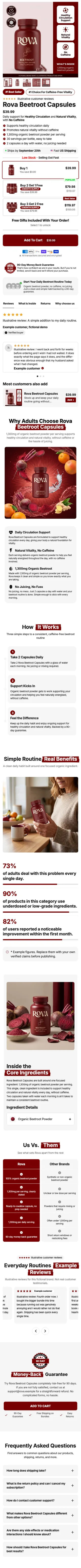 Template 2: Rova Beetroot Capsules