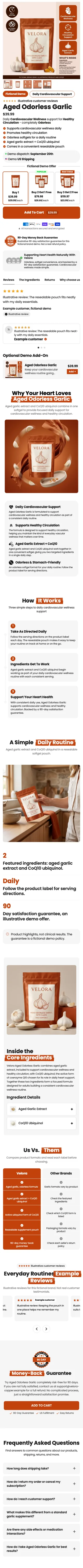 Template 1: Aged Odorless Garlic